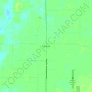 Carte topographique Gray Point, altitude, relief