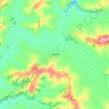 Carte topographique Tomarata, altitude, relief