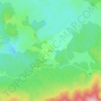 Carte topographique Borija, altitude, relief