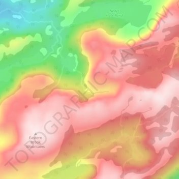Carte topographique Daniels Gulch, altitude, relief