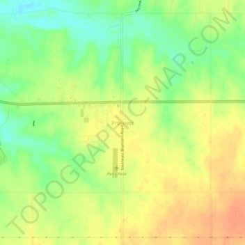 Carte topographique Prospect, altitude, relief