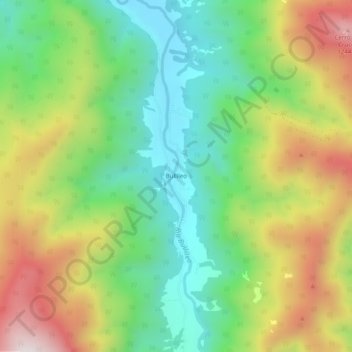 Carte topographique Bullileo, altitude, relief