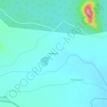 Carte topographique Ramkuru, altitude, relief