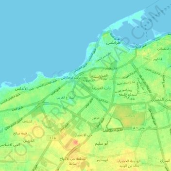 Carte topographique Bab Gorji, altitude, relief