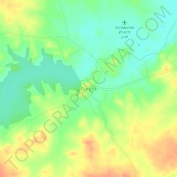 Carte topographique Bonhu, altitude, relief