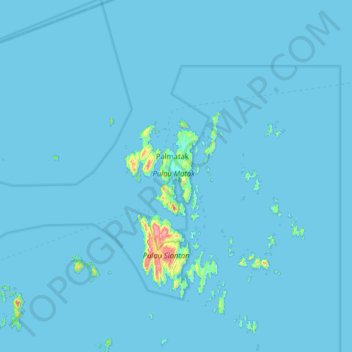 Carte topographique Pulau Matak, altitude, relief