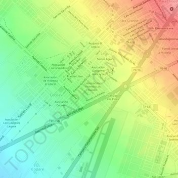 Carte topographique 79, altitude, relief