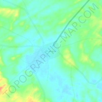 Carte topographique Bhakasar, altitude, relief
