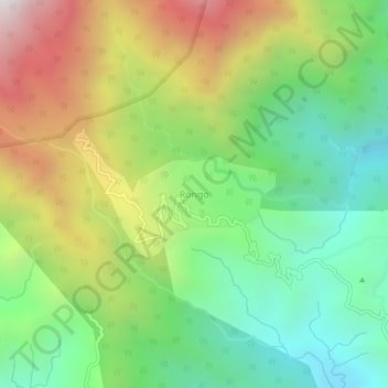 Carte topographique Rongo, altitude, relief