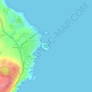 Carte topographique Buchan Ness, altitude, relief