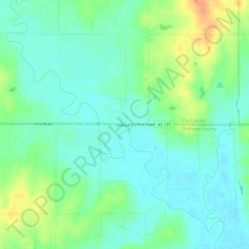 Carte topographique Industry, altitude, relief