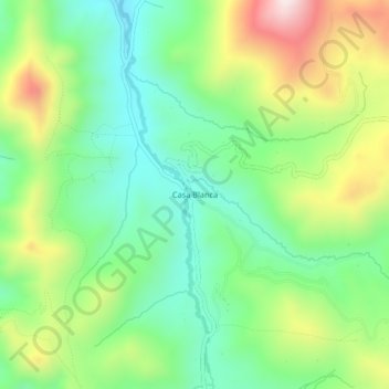 Carte topographique Casa Blanca, altitude, relief