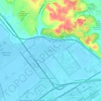 Carte topographique Piana del Sole, altitude, relief