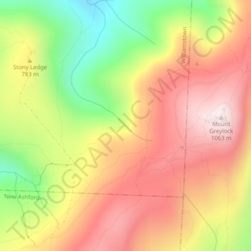 Carte topographique March Cataract Falls, altitude, relief