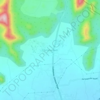 Carte topographique Christianpet, altitude, relief