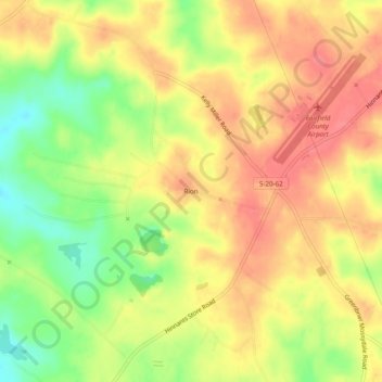Carte topographique Rion, altitude, relief