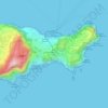 Carte topographique Capri, altitude, relief