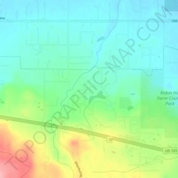 Carte topographique Solmar Lake Dam, altitude, relief