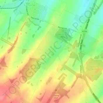Carte topographique Waldershare, altitude, relief