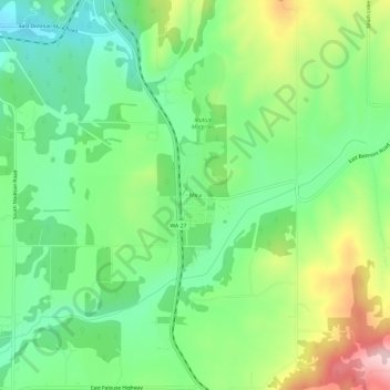 Carte topographique Mica, altitude, relief