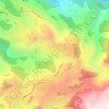 Carte topographique Ghbaleh, altitude, relief