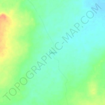 Carte topographique Toton, altitude, relief