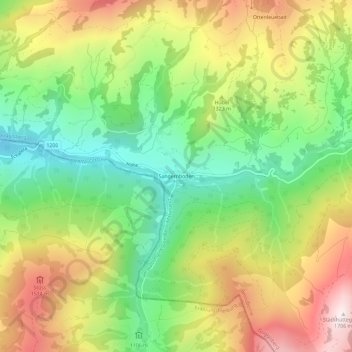 Carte topographique Sangernboden, altitude, relief