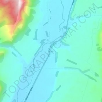 Carte topographique Garston, altitude, relief