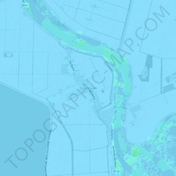 Carte topographique Scardovari, altitude, relief