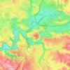 Carte topographique Rodez, altitude, relief