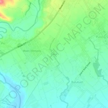 Carte topographique Palat, altitude, relief