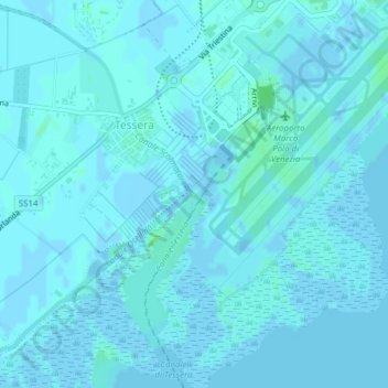 Carte topographique Spotting point, altitude, relief