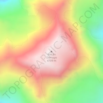 Carte topographique Volcán Domuyo, altitude, relief