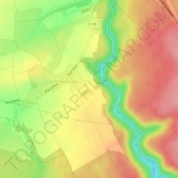 Carte topographique Haute Marche, altitude, relief