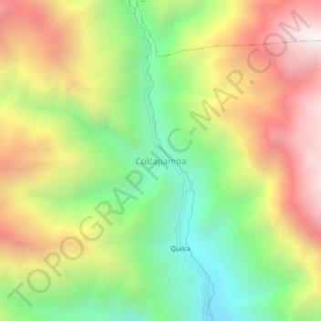 Carte topographique Colcapampa, altitude, relief