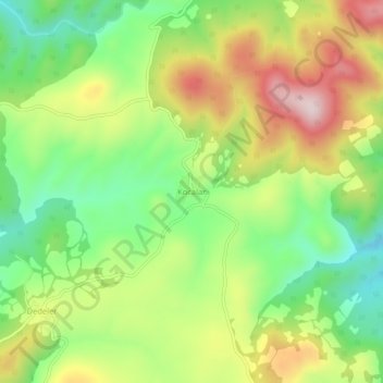 Carte topographique Kocalar, altitude, relief
