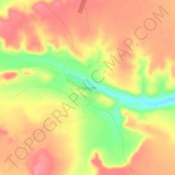 Carte topographique Dhuudo, altitude, relief