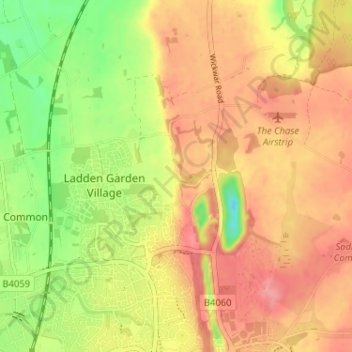 Carte topographique Yate Rocks, altitude, relief
