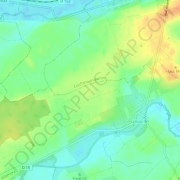 Carte topographique L'Ouest, altitude, relief