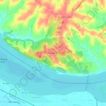 Carte topographique Winneberger, altitude, relief