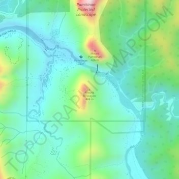 Carte topographique Mount Binicayan, altitude, relief