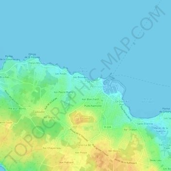 Carte topographique La Borgne, altitude, relief