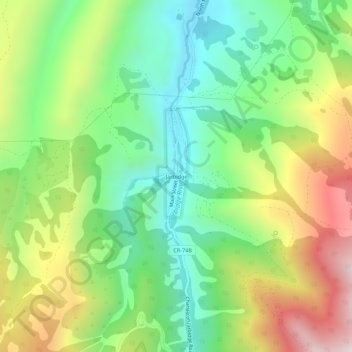 Carte topographique Jarbidge, altitude, relief