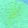 Carte topographique Shanghai, altitude, relief