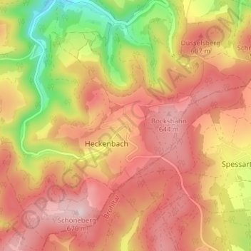 Carte topographique Cassel, altitude, relief