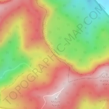 Carte topographique Pholis Gap, altitude, relief