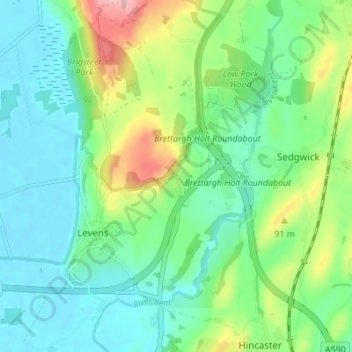 Carte topographique Heaves, altitude, relief