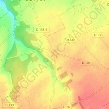 Carte topographique Moreaulieu, altitude, relief