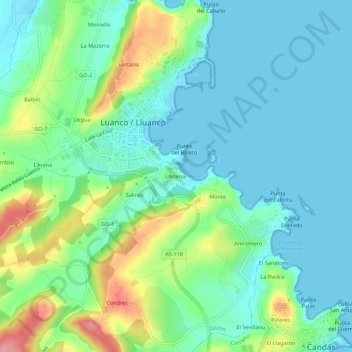Carte topographique El Aramar, altitude, relief