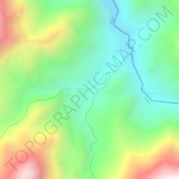 Carte topographique Crucero Nogales, altitude, relief